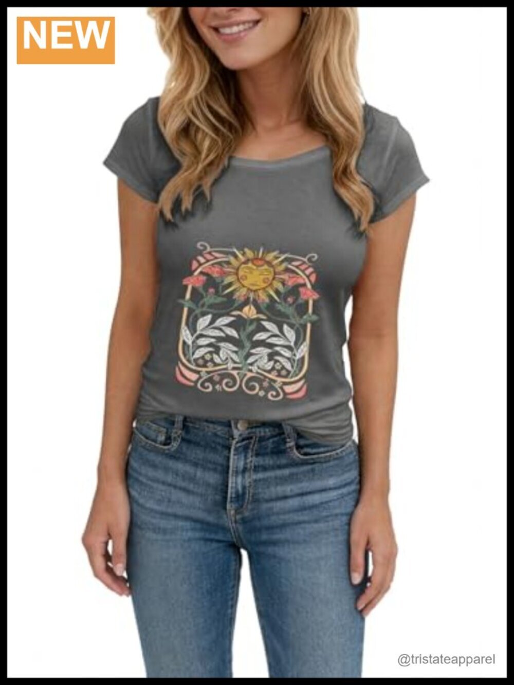 Graphic Loose Tees Floral Sunflower Summer Short Sleeve Boho Tops Women